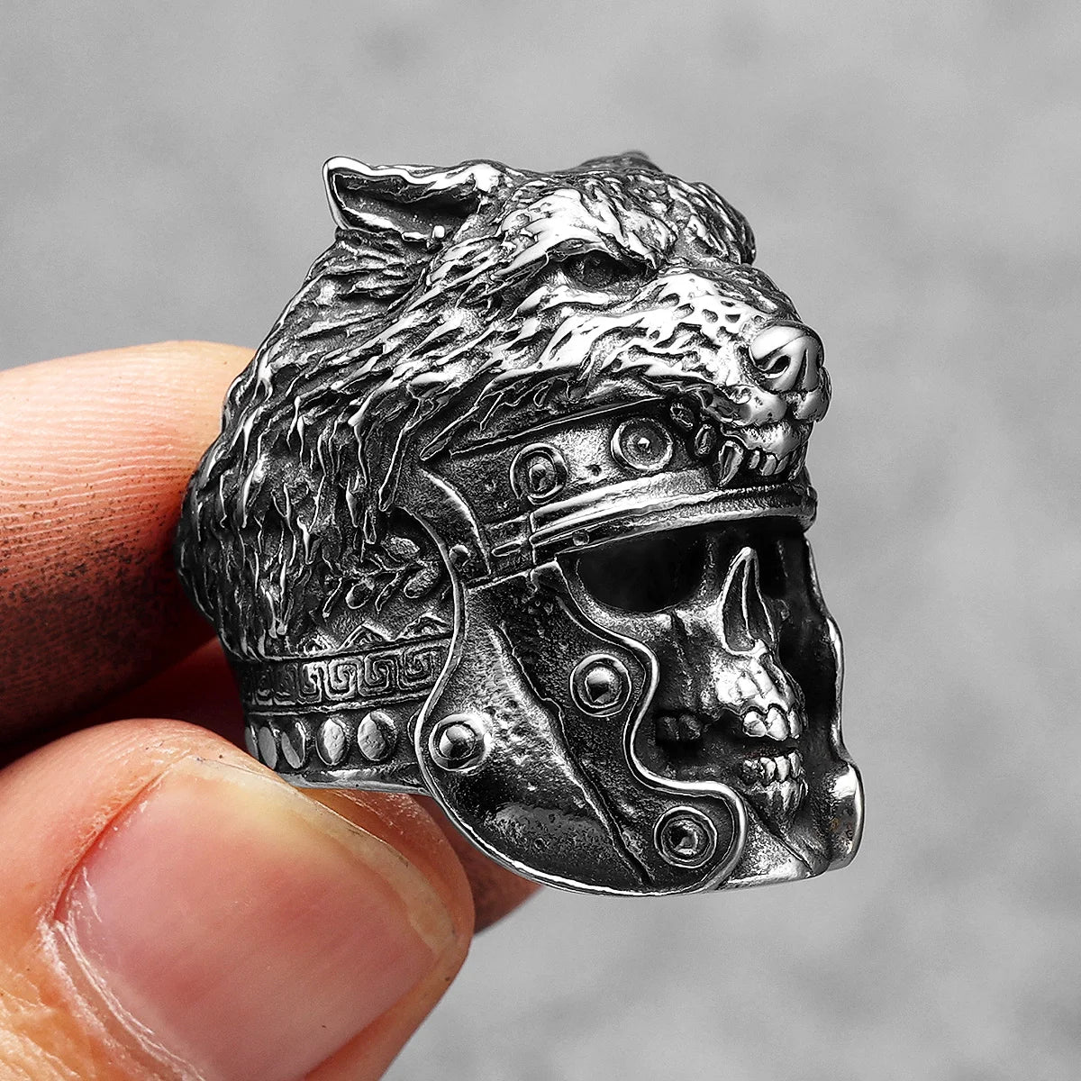 Wolf Skull Ring — Stainless Steel