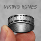 Vintage Nordic Viking Runes Celtic Knot Series Stainless Steel Womens Mens Rings Punk Biker Jewelry Creativity Gift