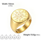 Tetragrammaton Pentacle Signet Ring — Stainless Steel