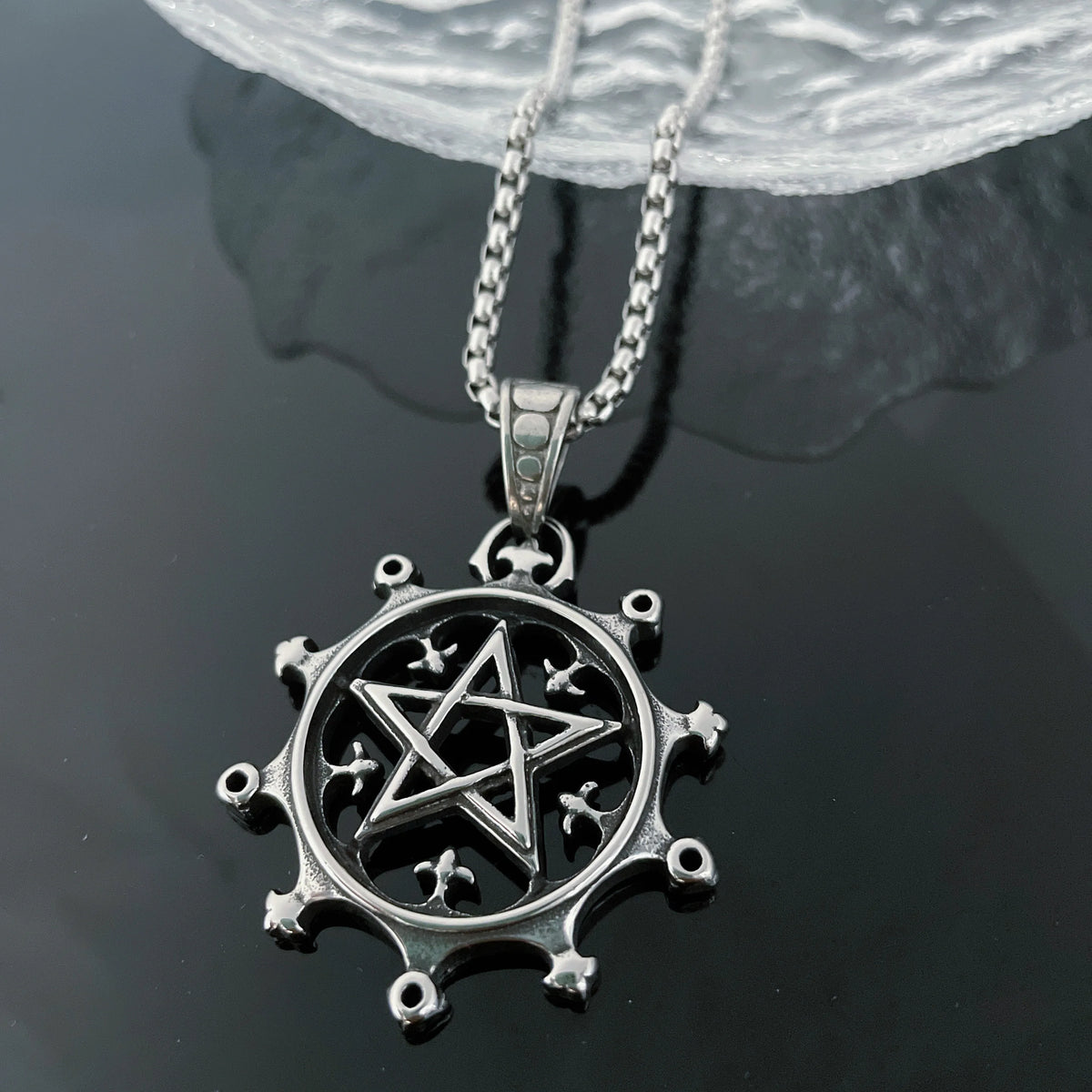 Pentagram Viking Amulet Pendant Necklace — Stainless Steel