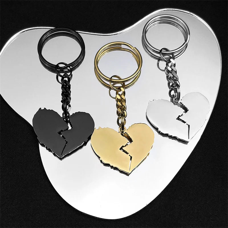 Heart Key Gold Pendant Broken Street Style Bag