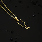 Fashion Argentina Map City Pendant Necklace Stainless Steel Men Women Gold Color Ethnic Maps Jewelry Gift