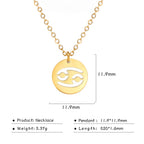 Kkjoy Stainless Steel Star Zodiac Sign Necklaces 12 Constellation Choker Pendants Necklace Aries Libra Leo Collier Birthday Gift