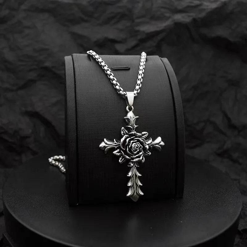 Cross Steel Pendant Rose Summer Earth Jumpy
