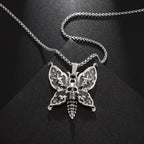 Retro Gothic Golden Cross Skull Pendant Necklace for Men Fashion Party Rock Motorcycle Riding Punk Jewelry Gift