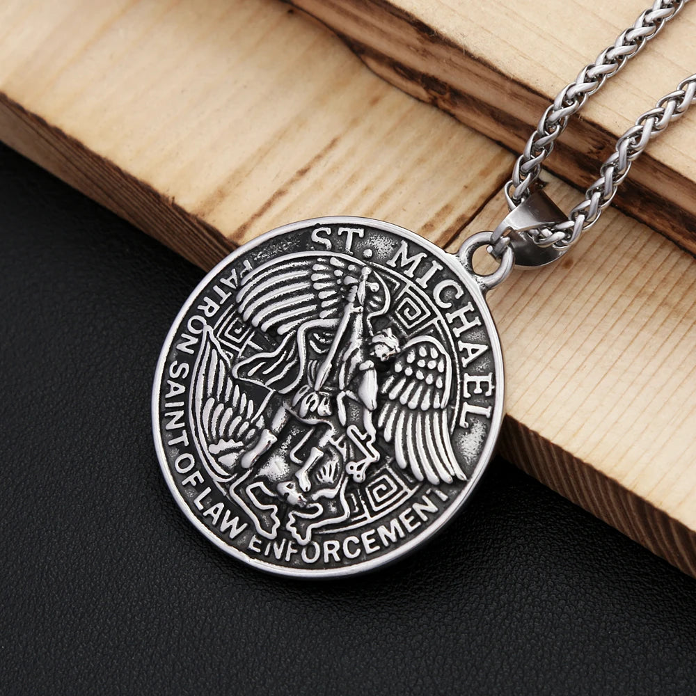 St. Michael Archangel Pendant — Stainless