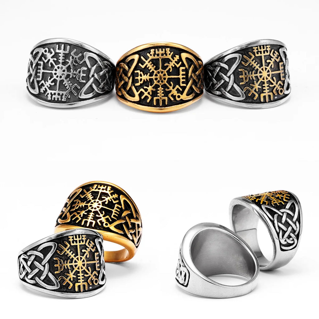 Compass Celtic Ring — Stainless Steel