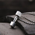 Glossy Dumbbell Pendant — 925 Silver