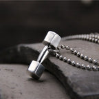Glossy Dumbbell Pendant — 925 Silver