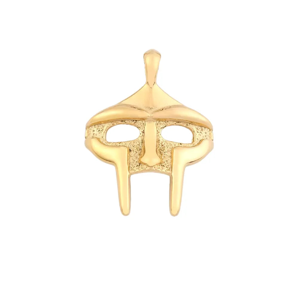 Vintage Punk MF Doom Mask Pendant Necklace Unisex Retro Egyptian Pharaoh Amulet For Biker Rally Daily Wear Fashion Jewelry Gift