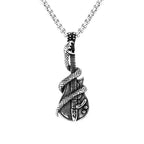 Guitar Steel Pendant Retro Snake 316L