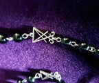 New Sigil Lucifer Rosary Luciferian Necklace occult goth gothic Necklaces left hand path rosary satanic