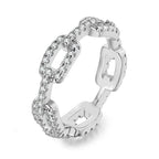 Iced Out Cuban Tennis Ring — Stainless