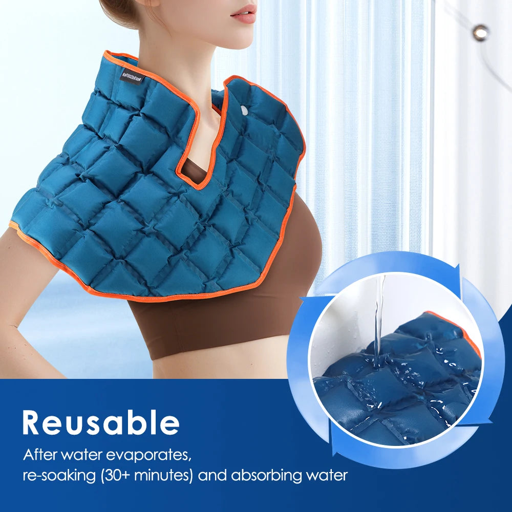 Hot Cold Compress Therapy Shoulder Wrap Self-absorbing Large Ice Pack Pad Back Neck Massage Cushion For Sport Muscle