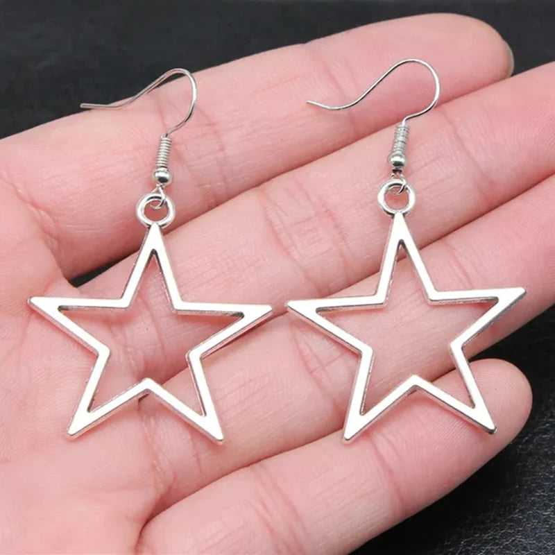 Evil Eye Hamsa Hand of Fatima Drop Earrings — Zinc Alloy