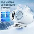 Semiconductor Cooling Clip on Fan Intelligent Digital Display 100 Adjustable Speeds Portable USB Desk Fan for Home