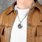 Wolf Head Carving Pendant Necklace Stainless Steel