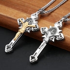 Cross Jesus Christ Steel Pendant 316L Religious