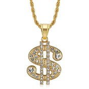 Iced Out Gold Chain Necklace — Money Bag