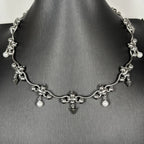 Punk Necklace Metal Chain Rivet Pearl Irregular Cool Hip-hop Unisex Necklace  Accessaries Choker for Women Men Jewelry