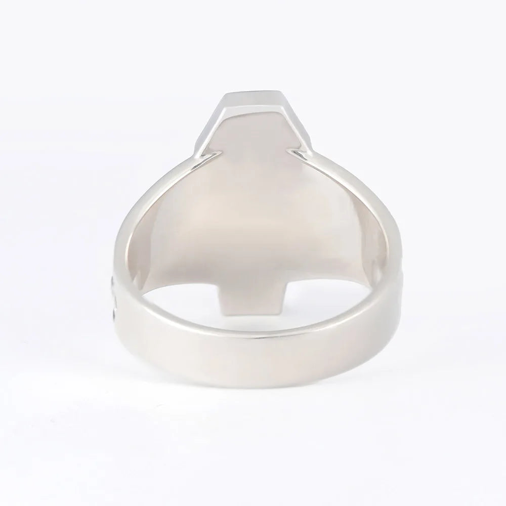 Cross Skull Gravestone Ring — 925 Silver