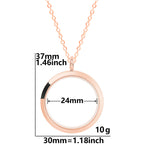 Round Pendant Necklace Locket Charm Stainless Steel Necklaces For Women Men Jewelry Chain Around Neck Necklace Decoration Gifts