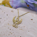 Kinitial Ancient Egyptian Mythology Sphinx Cat Pendant Necklace For Women Men Stainless Steel Trendy Chain Jewelry Gifts