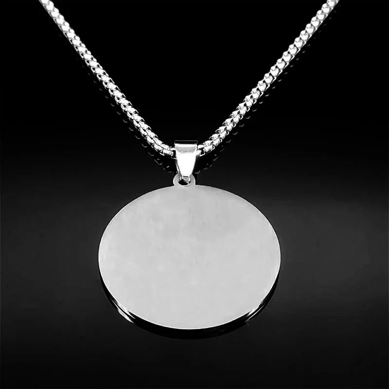 Yin Yang Statement Pendant Necklace — Stainless Steel