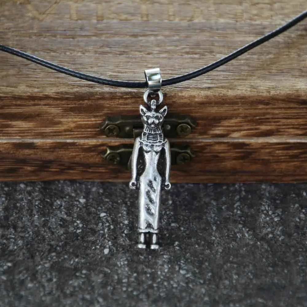 Egyptian Bastet Cat Pendant Necklace