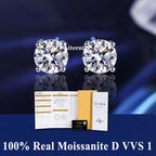 Moissanite Studs Earrings Pass Diamond tester Pen For Men Women 18K Platinum Plated Bride Wedding Gemstone 925 Silver Earrings