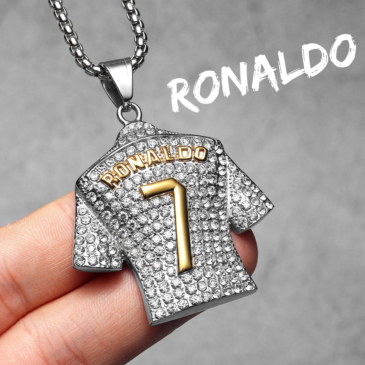 Football Jersey Pendant Necklace — Stainless Steel