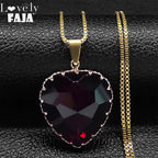 Gothic Heart Pendant Choker Necklace — Stainless Steel