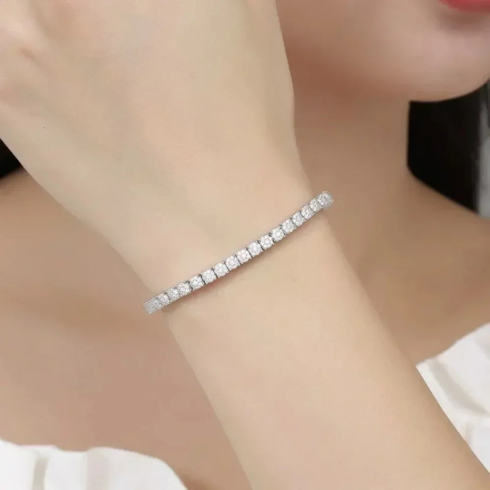 New Tennis Bracelet Iced Out Chain Bracelets For Women Men Silver Color Men Bracelet Chain Homme Jewelry