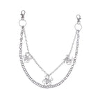Gothic Spider Pants Chain — Double-Layer Ring Metal Waist Chain