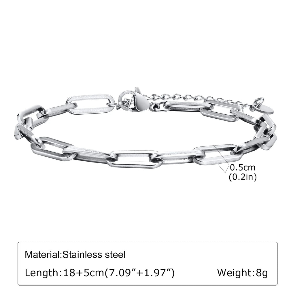 Braided Link Chain Bracelet — Silver