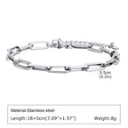 Braided Link Chain Bracelet — Silver