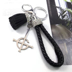 Iced Out Key Steel Pendant Ghost Tassel Crystal