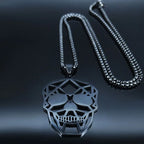 Goth Cool Skull Neck Pendant Stainless Steel Chain Necklace Hip Hop Rock Necklaces Jewelry acero inoxidable joyeria