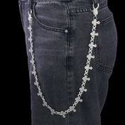 Silver Cross Iced Out Chain Necklace 15MM