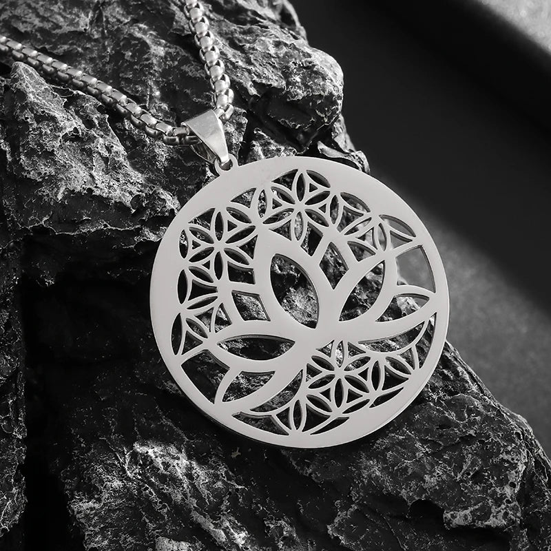 Sun Moon Star Trinity Pendant Necklace
