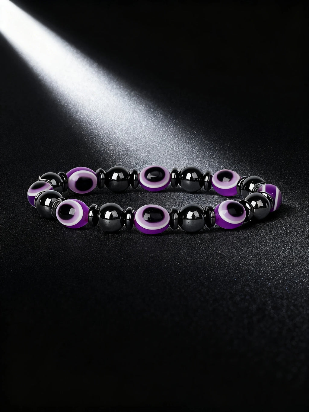 Hematite Stone Bracelet Handmade Woven with Gold color Spacers Cylinder Beads Leather for Energy Protection Reiki Charm Jewelry