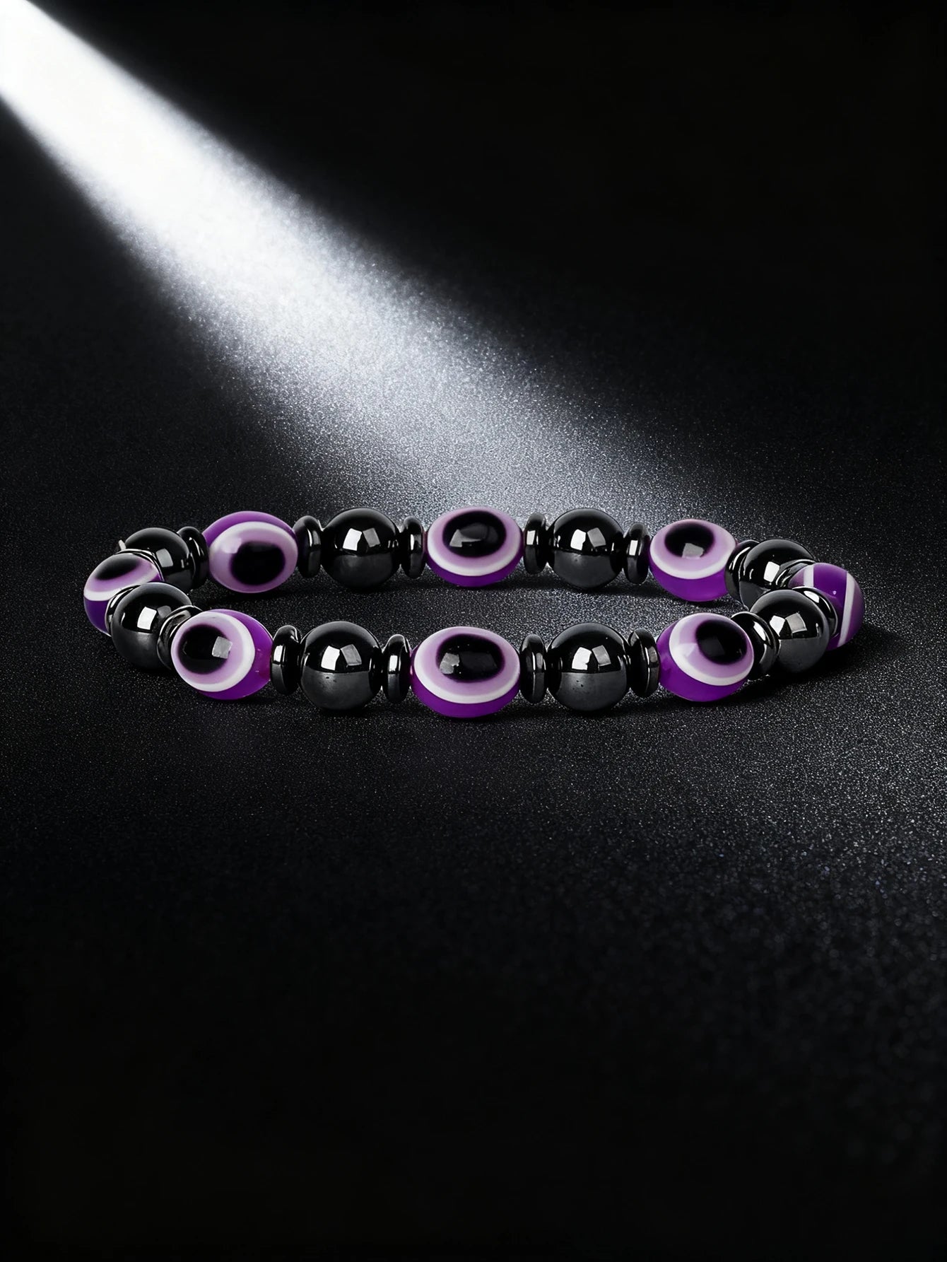 Hematite Stone Bracelet Handmade Woven with Gold color Spacers Cylinder Beads Leather for Energy Protection Reiki Charm Jewelry