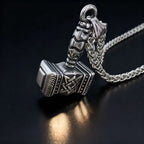 Thor Mjolnir Steel Pendant 316L Norse Mythology