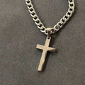 925 Sterling Silver Cross Necklace for Men Women 5mm Stainless Steel Durable Cuban Crucifix Pendant Necklace Jewelry
