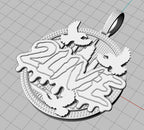 City Skyline Pendant Necklace Two-Tone