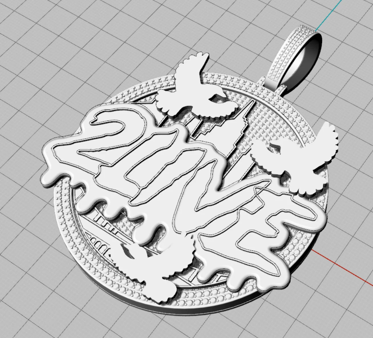 City Skyline Pendant Necklace Two-Tone