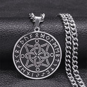 Viking Pagan Celtic Knot Rune Pendant — Stainless