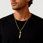 Zulfiqar Sword Pendant Necklace for Men,Islamic Imam Ali Zulfiqar Pendant Necklace,Talisman Amulet Religious Gift