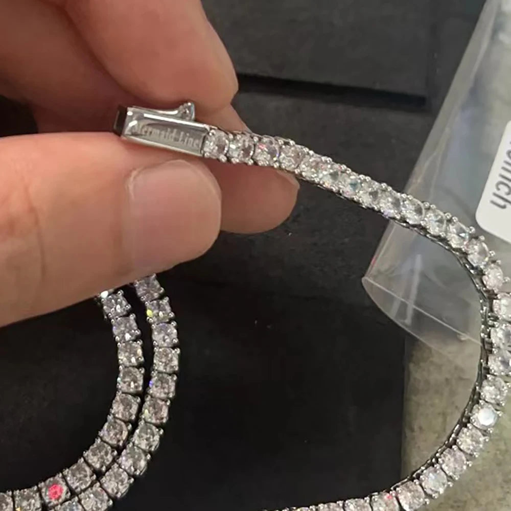 Tennis Chain Necklace Stainless Steel 3/4/5MM CZ