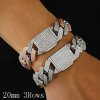 Iced Out Cuban Chain Necklace Stainless Steel 8-25MM